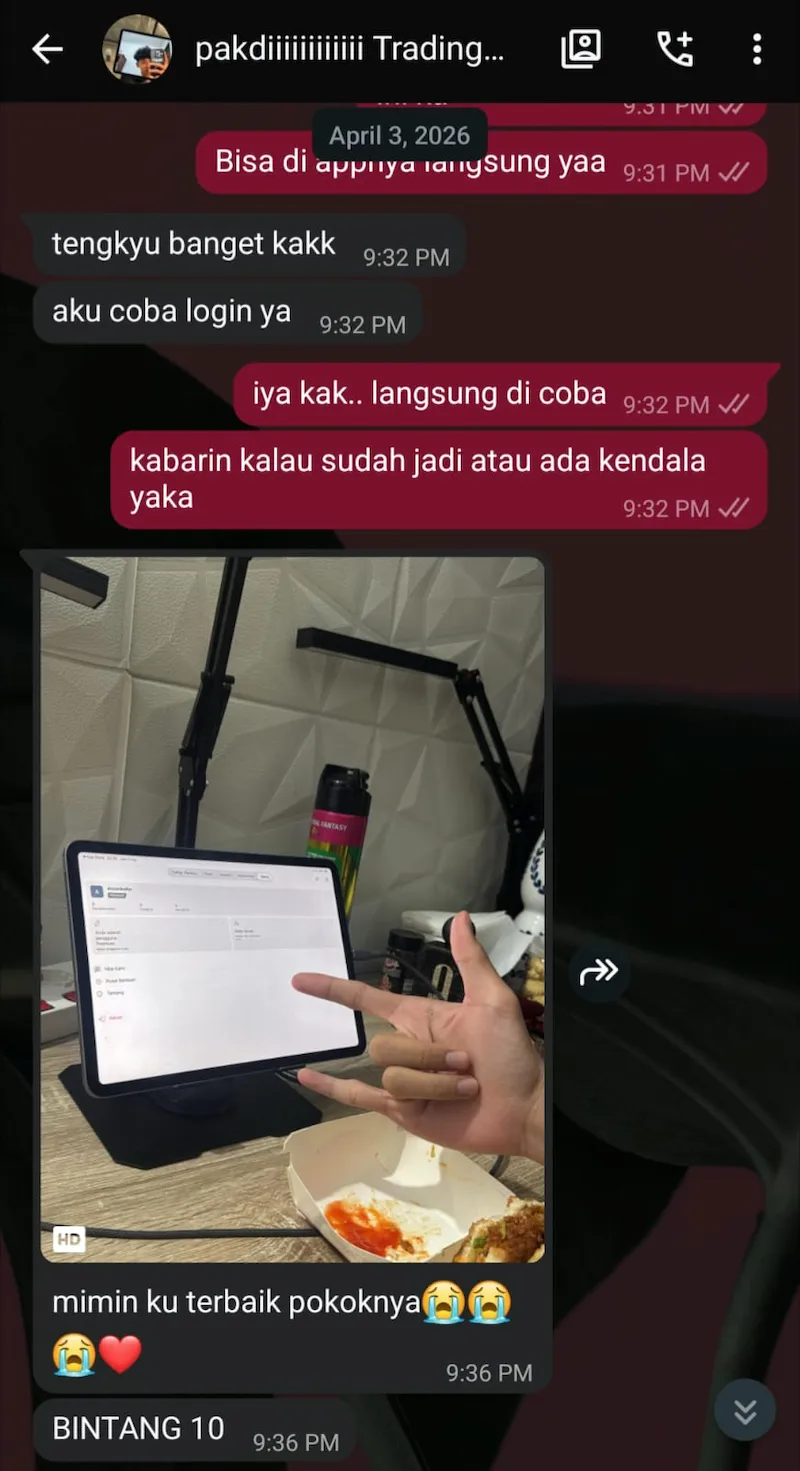 Bukti testimoni pelanggan Jeki Store